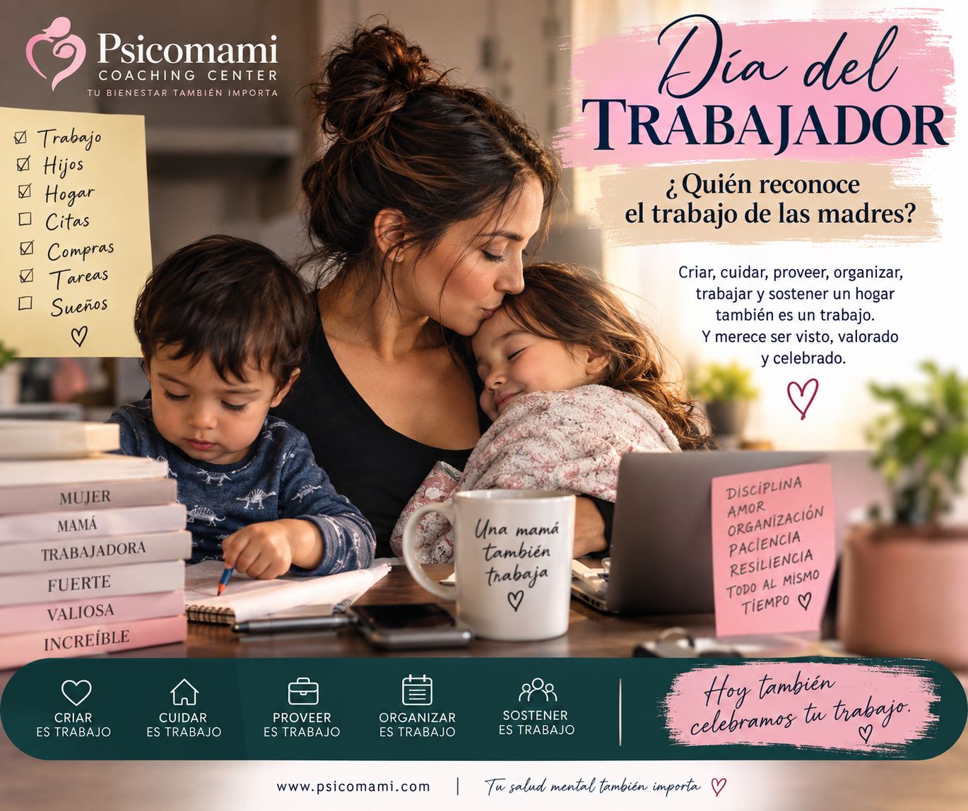 Madres trabajadoras y salud mental en el Día del Trabajador